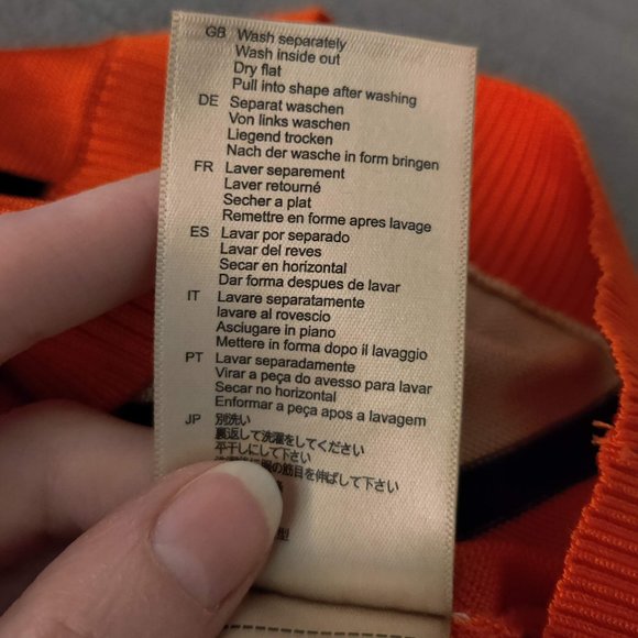 Scotch & Soda Orange Knit Striped Top Sz Small - Picture 13 of 16